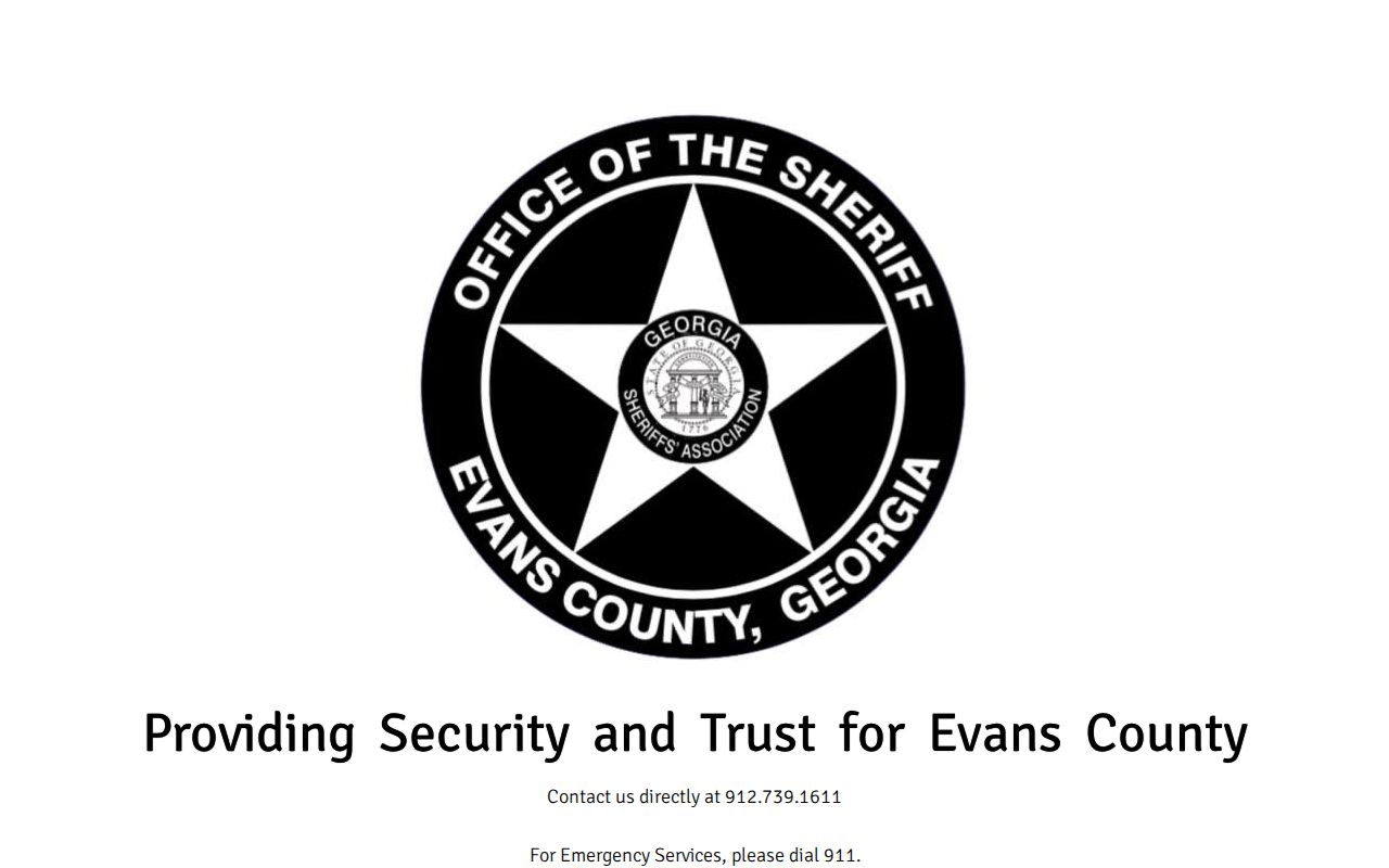Evans County arrest search sheriff website