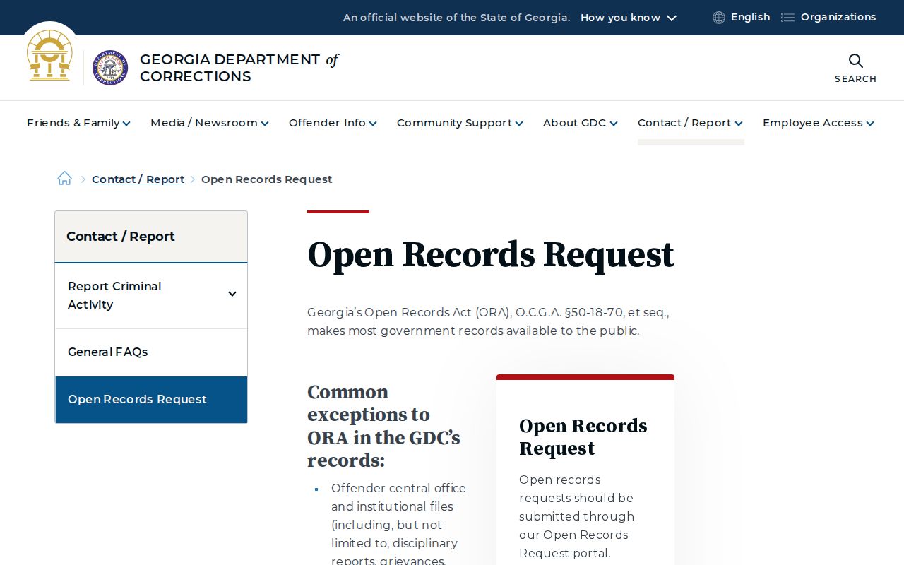 Evans County arrest search Georgia corrections records
