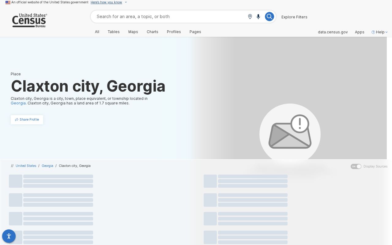 Claxton criminal record check Census profile