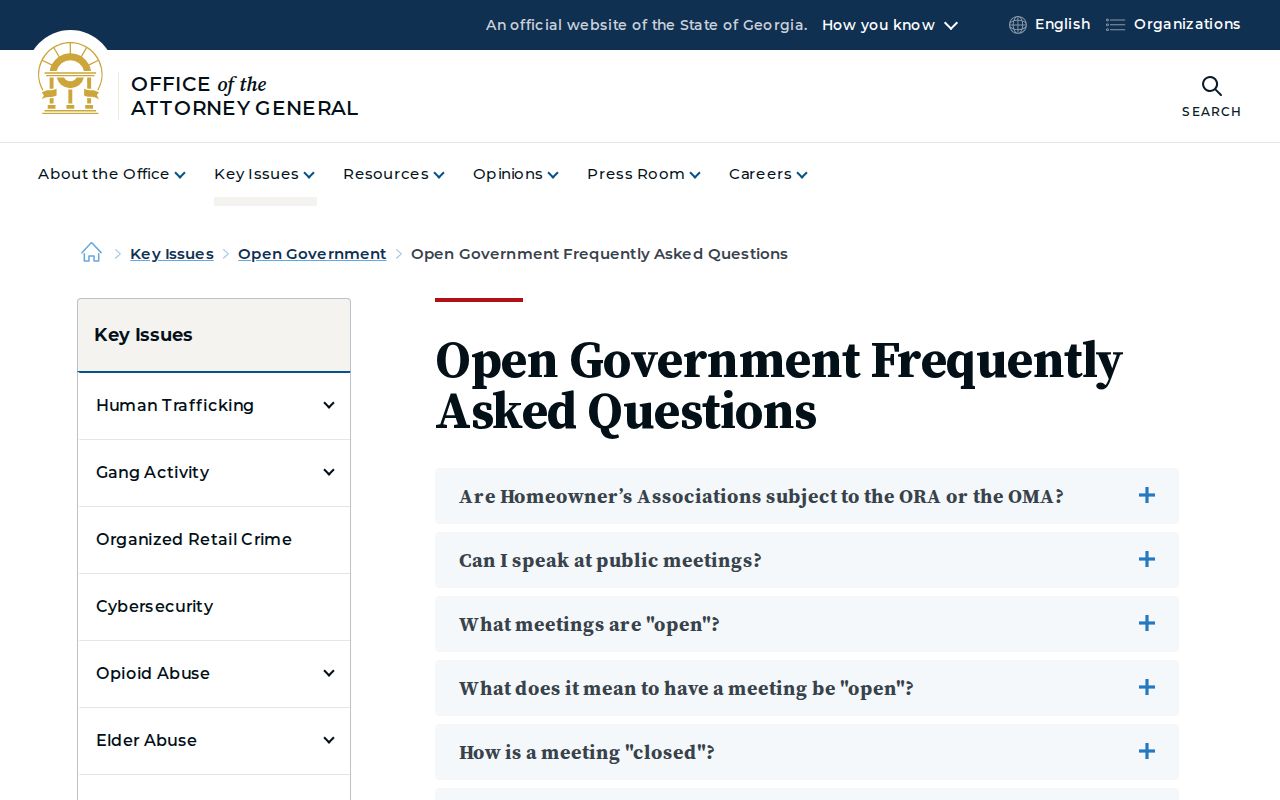 Daisy criminal records under Georgia open government law